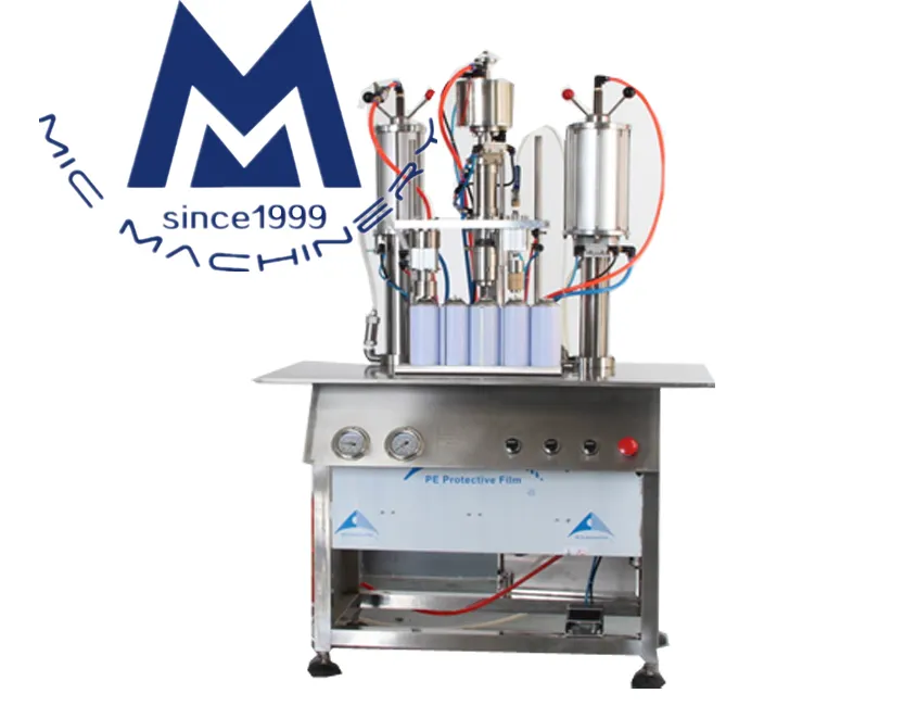 Semi-automatic manual cans gas Spray Can Paint Aerosol Filling Machine