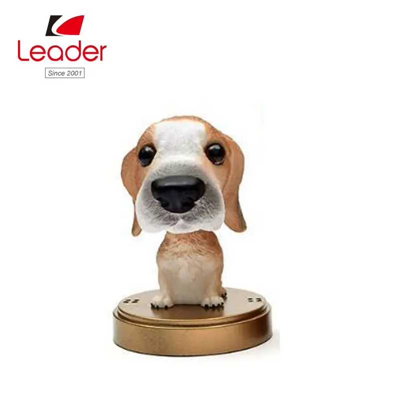 Baru Lucu Bobblehead Anjing Gemetar Kepala Anjing Boneka Resin Simulasi Hewan Mengangguk Anak Anjing