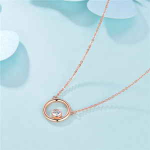 Qings placcato oro rosa madre e bambino <span class=keywords><strong>collana</strong></span> in argento Sterling 925 gioielli collane di gioielli di moda collane di gioielleria raffinata - Product Image 5