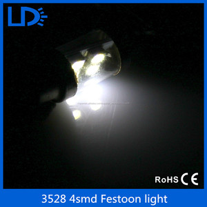 Auto car intrerior luz de bóveda del adorno bombillas led 4 smd 3528 con tapa - Product Image 2