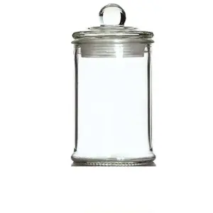 手工金属蜡烛罐，带平板玻璃盖和硅环空圆筒形状，用于圣诞蜡烛制作烛台
