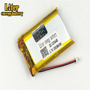 Plug 1.0-<span class=keywords><strong>2</strong></span> P 103448 lithium battery 2000 mah rechargeable Li-Polymer Battery PL LiPo battery with wires - Product Image 3