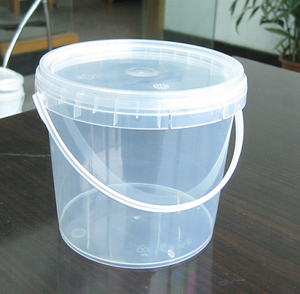 plastic bucket 1litre with lid transparent for yogurt
