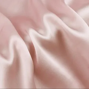 Howmay satin silk fabric 16m/m 45" 114cm 100% pure silk charmeuse pink China raw silk for dress pajamas