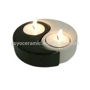 Ceramic yin yang tealight candle holder christmas gift lighting