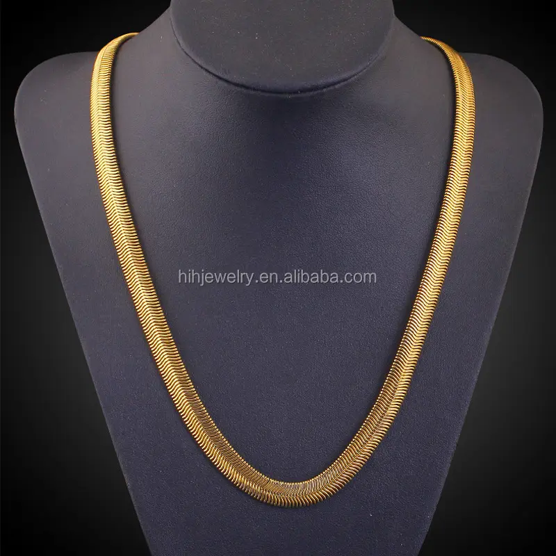 האופנה דובאי 18 k זהב שרשרת זהב שרשרת שרשרת נחש חדש עיצוב לגברים