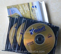 CDR DVDR vierge avec impression de logo dans un boîtier de cd noir mince