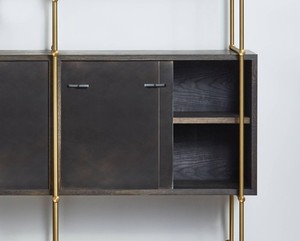 Simple Design <strong>Black</strong> Wooden Bookcase Stainless Steel <strong>Book</strong> <strong>Shelf</strong> - Product Image 5