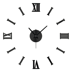 Modern Wall <strong>Clock</strong> 3D <strong>Roman</strong> Numbers DIY Decorative Mirror Wall <strong>Clocks</strong> - Product Image 2