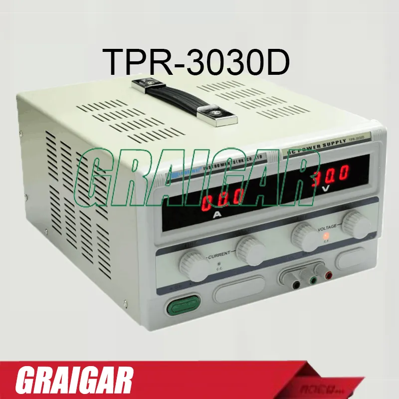 TPR-3030D DCแรงดันไฟฟ้า/ปัจจุบันปรับลูกบิดดิบและพิถีพิถันปรับLAB 220โวลต์/110โวลต์ช่องทางเดียวเอาท์พุท