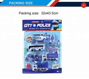 En plastique <span class=keywords><strong>police</strong></span> <span class=keywords><strong>camion</strong></span> jouet voiture ensemble avec avion moto - Product Image 6