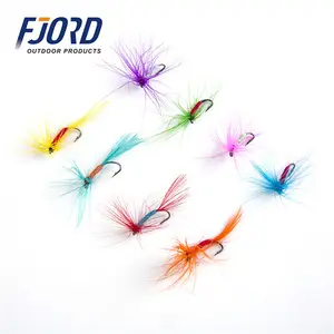 FJORD Handmade แห้ง Hook Fly Fishing Flies Nymphs ปลาบิน