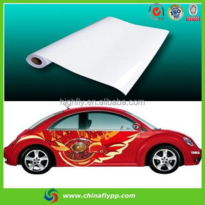 Shanghai fly (eco) solvente brillante blanco tela adhesiva de pvc de vinilo, coche/autobús de envolver - Product Image 4