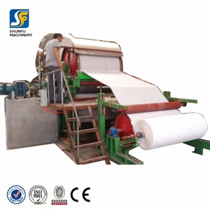 Máy giấy vệ sinh công suất nhỏ 787mm, 1T/D, nguyên liệu thô: giấy thải, bột giấy nguyên chất - Product Image 5