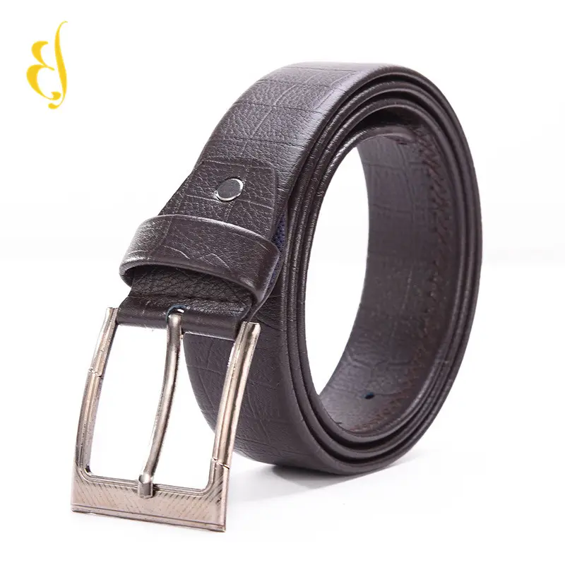 Ceinture en cuir pu pour hommes, boucle ardillon lychee résistante aux rayures pour femmes, ceinture en cuir pu décontractée pour hommes d'affaires, fabricants de wenzhou