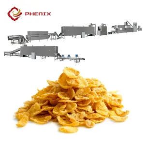 Roasted Breakfast Cereal Corn Flakes Snack Food Extruder Machine Production Processing Line