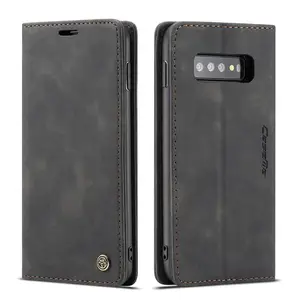 Funda tipo cartera para Samsung S10 Plus, tarjetero de pie, funda de teléfono de estilo empresarial para Samsung Galaxy S10 S20 S21 fe S22 S23