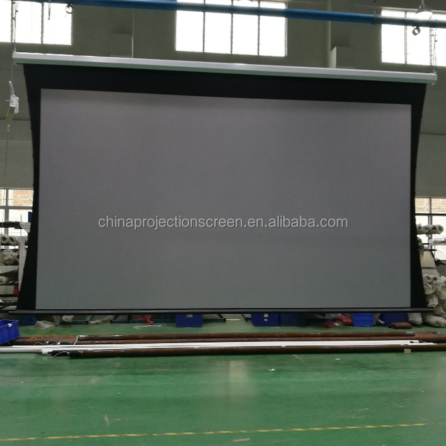 16:9 300Inch Matte White Aluminum Alloy Frame Ceiling Drawstring Motorized Projector Screen Fiberglass Fabric Home Theater