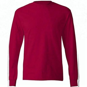 Moda nuovo stile ultimi <span class=keywords><strong>vestiti</strong></span> a maniche lunghe in bianco t-Shirt nera da uomo - Product Image 4