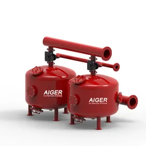 Aiger filtro de areia automático, aço carbono ou aço inoxidável