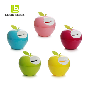 Approvisionnement direct usine : <span class=keywords><strong>Tirelire</strong></span> en plastique personnalisable en forme de chiffres et de pommes pour cadeaux de Noël, de Thanksgiving et promotions - Product Image 1