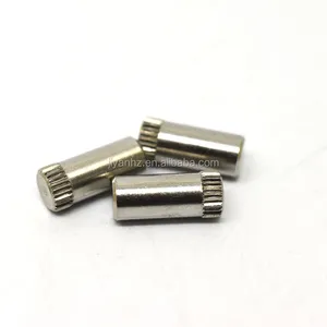 Mesin CNC presisi tinggi bagian CNC Knurled Pin adaptor poros runcing 1 buah kotak karton alami OEM kustom aluminium