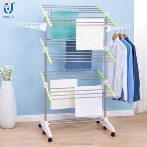 מתלה מתקפל החובה כבדה שלושה בגדי שכבה - Product Image 2