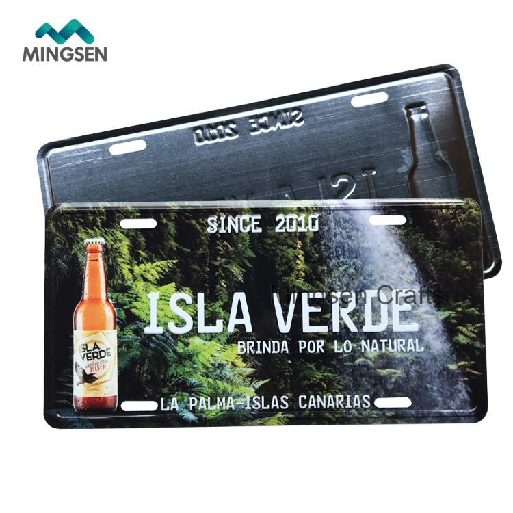 Пользовательский дизайн приподнятый логотип 3D декоративный номерной знак автомобиля