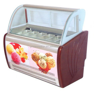Vitrines réfrigérées <span class=keywords><strong>pour</strong></span> glaces Green Health, 10 plateaux, petite taille, température unique, <span class=keywords><strong>vitrine</strong></span> à gelato - Product Image 1