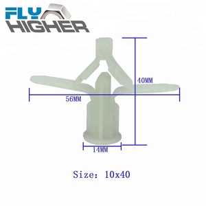 10X40 Nylon Vlinder Anker Holle Wandplug Anker - Product Image 2