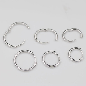 Factory Wholesale <strong>Solid</strong> Sterling <strong>Silver</strong> Women and Mens Hinged <strong>Hoop</strong> <strong>Earrings</strong> - Product Image 2
