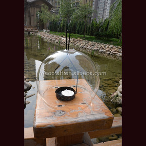 round ball <strong>tealight</strong> <strong>lantern</strong> with iron stand - Product Image 2