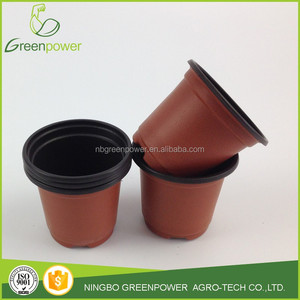 Pots de plantes en plastique <span class=keywords><strong>terre</strong></span> <span class=keywords><strong>cuite</strong></span> bicolore en gros avec trou de drainage, écologiques, différentes tailles disponibles - Product Image 4