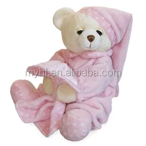 <span class=keywords><strong>Orsacchiotto</strong></span> Rosa Morbido e Coccoloso per la Nanna con Vestito da Notte e Cappello - Product Image 1