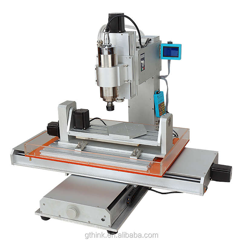 ミニCNC HY- 6040 5軸フライス盤1.5KW 2.2KWスピンドル作業sost金属アルミニウムクーパー真鍮シルバー