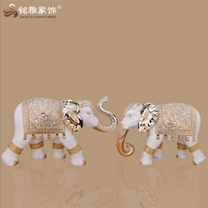 Statuettes d'éléphant en polyrésine de grande taille, décoration intérieure moderne pour la maison, 1 pièce - Product Image 3