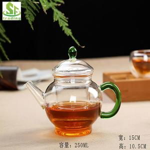 Service à <span class=keywords><strong>thé</strong></span> en verre, théière en verre transparent résistant à la chaleur <span class=keywords><strong>pour</strong></span> la maison, <span class=keywords><strong>filtre</strong></span> Kungfu avec poignée de <span class=keywords><strong>tasse</strong></span> - Product Image 5