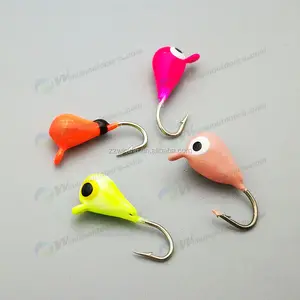 All colors full size tungsten ice fishing jig, wholesale tungsten drop ice jig for ice fishing