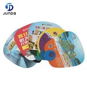 Promotional Custom Give Away Gift Custom Logo Printed PP Plastic Hand Fan For Advertisement