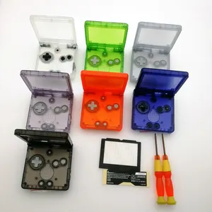 热销透明透明蓝色紫色白色橙色黑色绿色冰川任天堂 GameBoy Advance SP 外壳新 2019