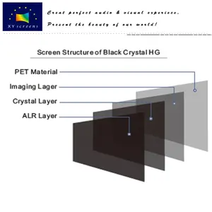 120" ALR Projection Screen with XY High Gain Black Crytal HG Ambient Light Rejecting Thin Frame for Luxury Home Theater & Cinema