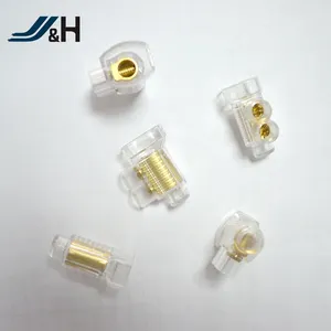 JHTB02 Australia Electrical Junction Box 2*6mm Square 35A Double Wire Screw Connector Brass Cable Terminal Block Connector