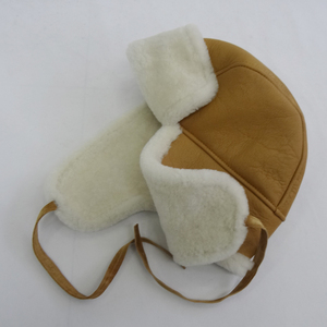 Nuovo Design genuino in pelle di pecora australiana cappello peluche Shearling Trapper per adulti per feste di sport invernali di pesca - Product Image 4