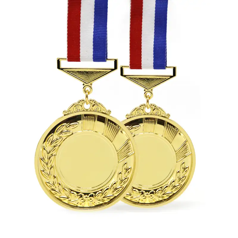 Оптовая продажа, дешевые гимнастические медали, сублимационная пустая медаль для марафона, миниатюрная простая Золотая, серебряная, бронзовая медаль