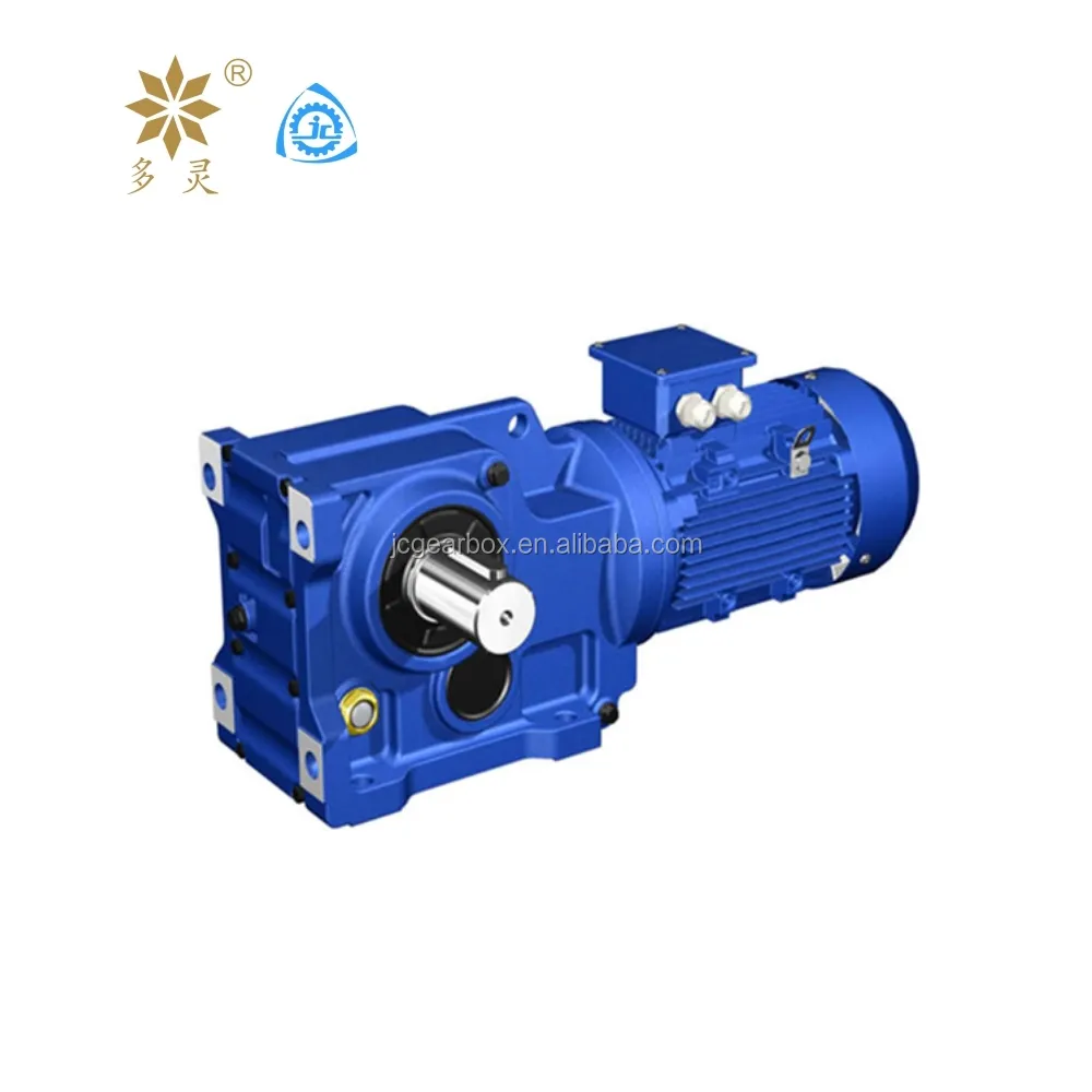 100% QC Ketat Kecepatan Reduktor K Series Helical Bevel Reducer Gear Box Motor