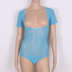 Mono de malla transparente sexy de manga larga con diseño de botón, blusas básicas de entrenamiento de danza del vientre, Top <span class=keywords><strong>para</strong></span> mujer - Product Image 6