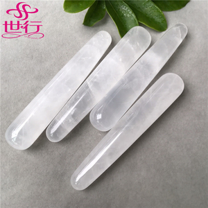 Bulk Natural Clear Quarz Kristall Dildo Yoni Heil massage Zauberstab Damen Edelstein Chakra Zauberstäbe Andere Kristall Handwerk - Product Image 4