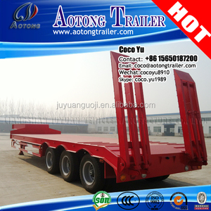 Bonne qualité deuxième main semi remorque type 3 essieux 50 tonnes utilisé lit bas remorque avec <span class=keywords><strong>pas</strong></span> <span class=keywords><strong>cher</strong></span> prix - Product Image 1