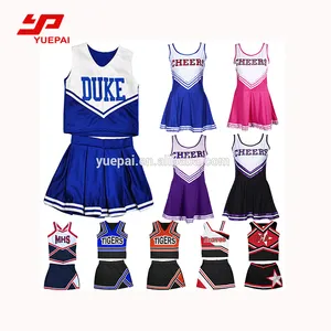 Venda quente mais recente design confortável personalizado sublimadas uniforme de cheerleader basquete