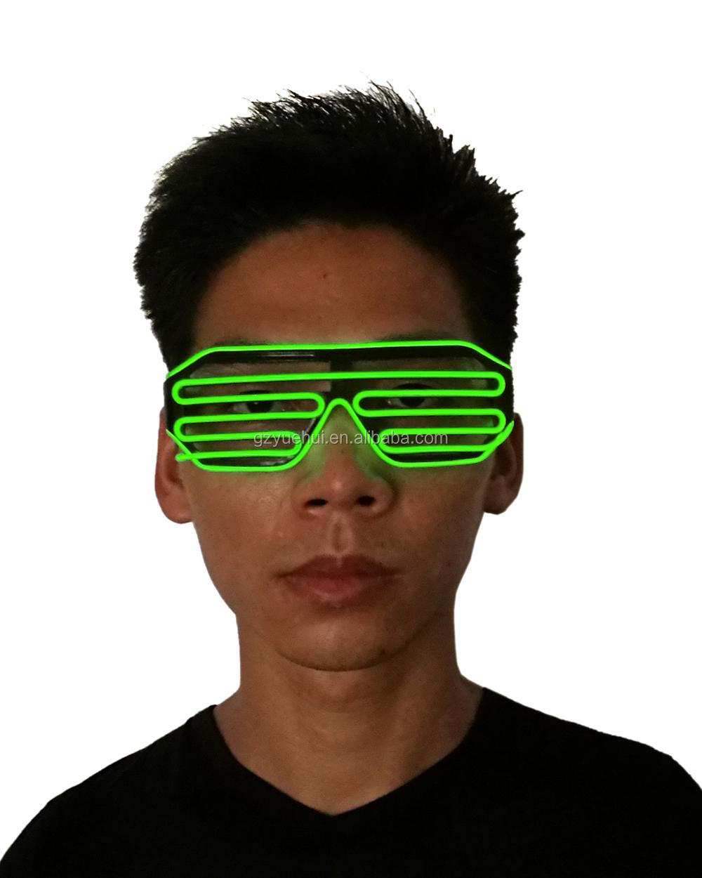 10 видов цветов выбор EL провода очки Neno светодиодные очки 3V мигающий EL инвертор светящаяся цветная обувь для вечеринки украшения